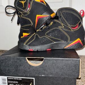 Jordan Kids Sneakers Black with Yellow and Red Accents